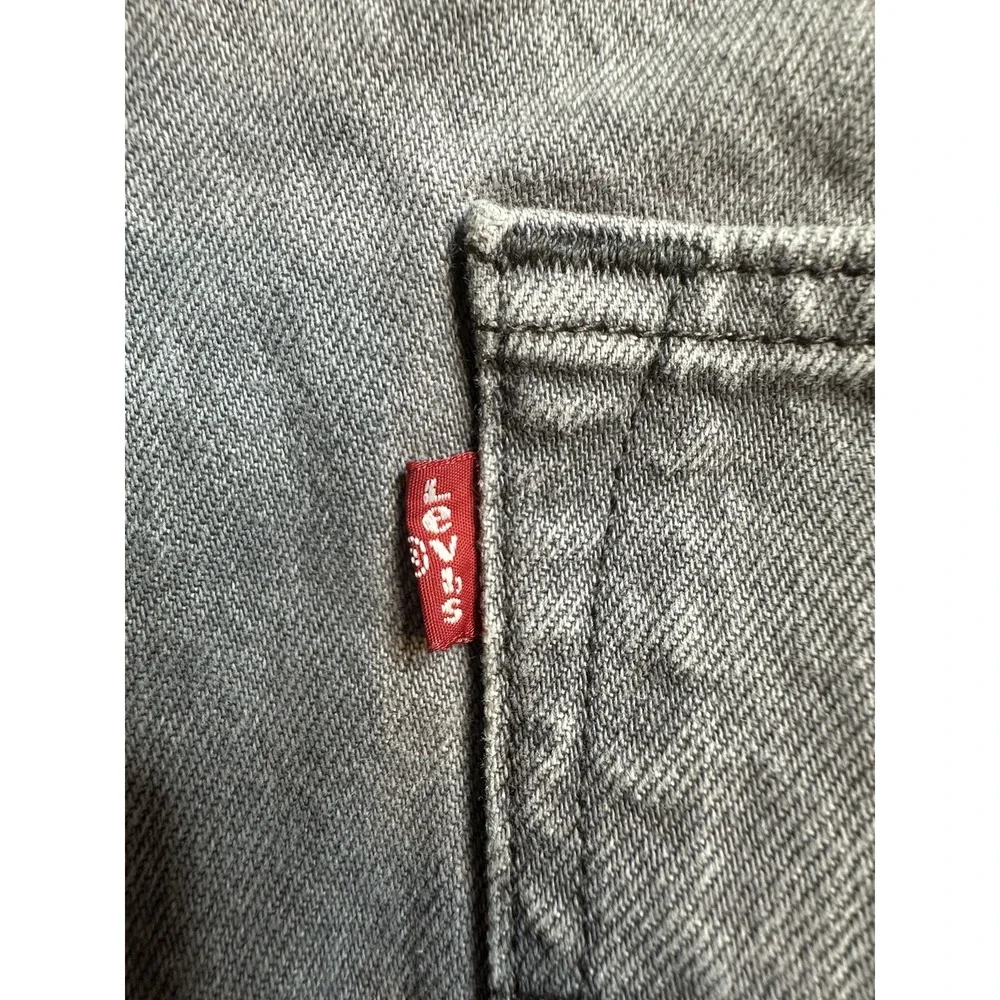 Levis 501 Jeans Mens 36x32 (34x30) Gray Straight Leg Button Fly Cotton Denim - Picture 14 of 16